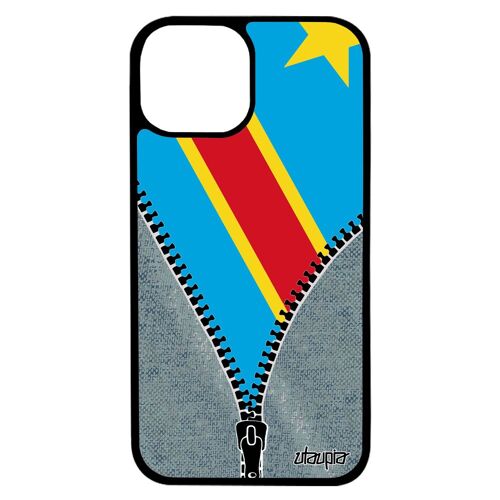 Coque Iphone 13 Silicone Drapeau Rdc Congo Kinshasa Congolais Can Portable Football Jeans Jeux Olympiques Antichoc Foot Basket
