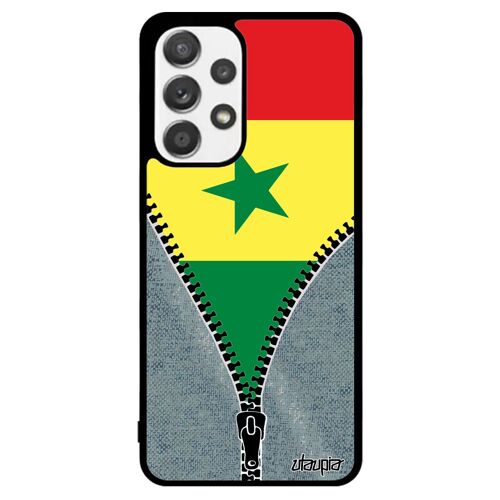 Coque Drapeau Senegal Senegalais Samsung A53 Silicone Foot Jeans Football Aluminium Jo Cover Etui Jeux Olympiques Smartphone Galaxy