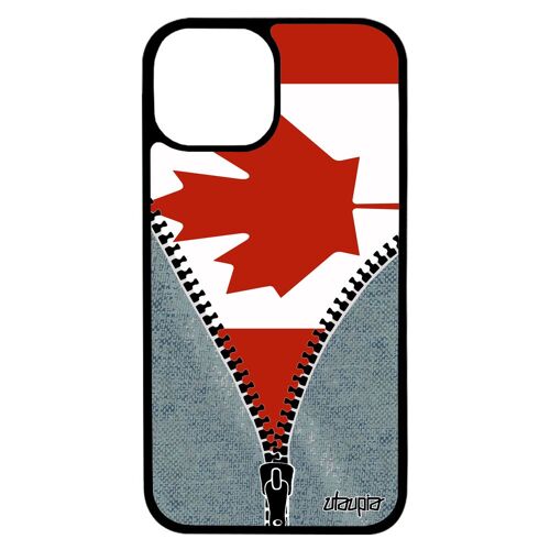 Coque Iphone 13 Pro Max Silicone Drapeau Canada Canadien Foot Football Motif Jo Smartphone Jeux Olympiques De Protection Jeans