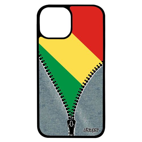Coque Iphone 13 Pro Max Silicone Drapeau Congo Brazzaville Congolais Mobile Jeans Republique Du Housse Foot Telephone Can Jo