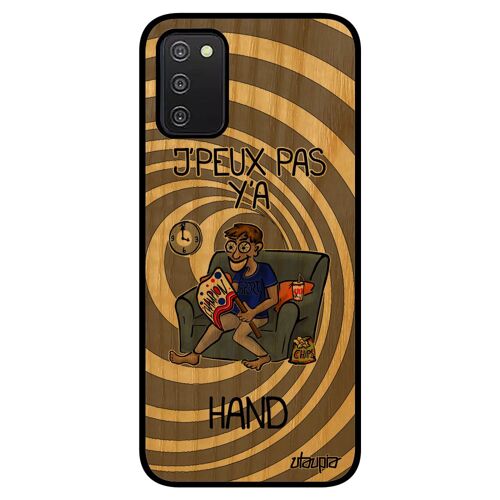 Coque Silicone Pour Samsung A03s Bois J'peux Pas Y'a Hand Humour Texte Je Smartphone Etui Antichoc Supporter Tpu Humoristique Galaxy