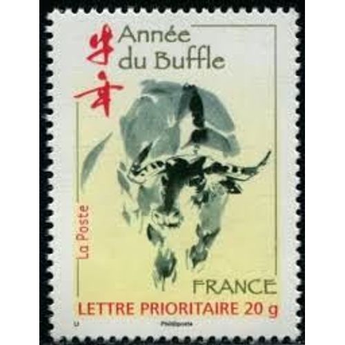Année Lunaire Chinoise Du Buffle Année 2009 N° 4325 Yvert Et Tellier Luxe Validité Permanente Prioritaire