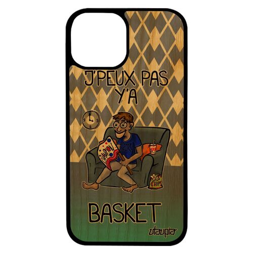 Coque Bois Pour Iphone 13 Silicone J'peux Pas Y'a Basket Smartphone Motif Supporter Bd Nba Je De Protection Humoristique Texte
