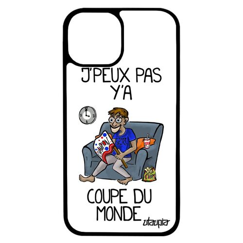 Coque Silicone Iphone 13 Pro Max J'peux Pas Y'a Coupe Du Monde Antichoc Bumper Je Smartphone Foot Rugby Hand Basket Sport Case