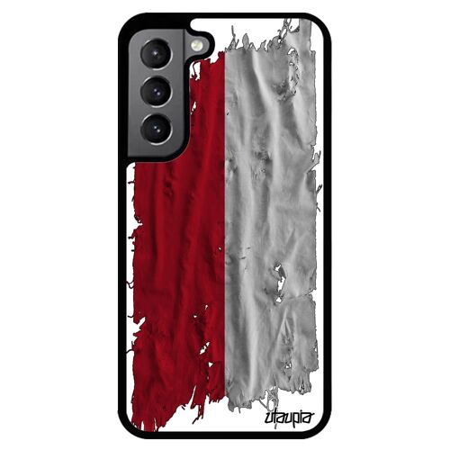 Coque S22+ Plus En Silicone Drapeau Monaco Monegasque Basket Alu Etui Foot Personnalisé De Protection Made In France Samsung Galaxy