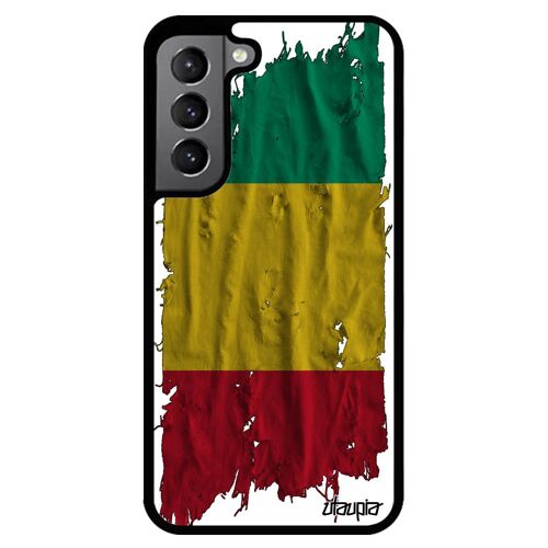 Coque S22+ Plus En Silicone Drapeau Guinee Guineen Can Foot Football Telephone Jo Jeux Olympiques Case Made In France Samsung Galaxy