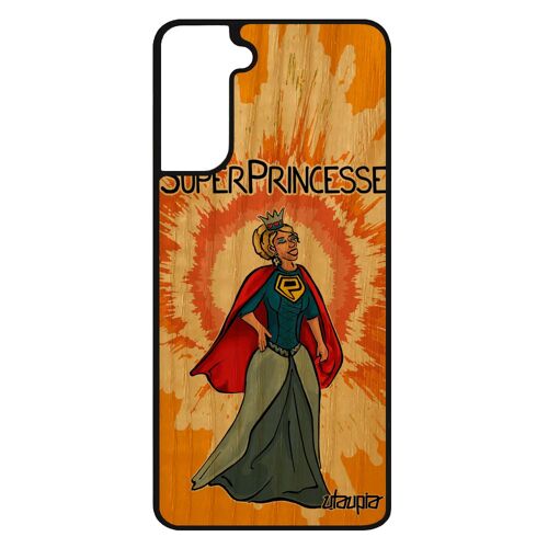 Coque Super Princesse Antichoc Pour Samsung Galaxy S21 Fe Bois Silicone Design Humour Texte Comics Drole Heros Femme Humoristique De
