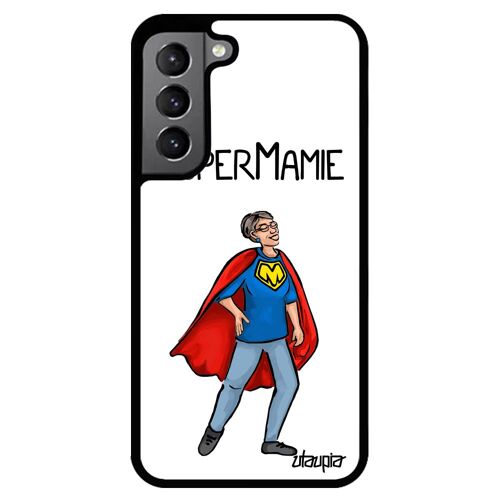 Coque super mamie pour Samsung Galaxy S22 silicone drole telephone antichoc humour grand mere blanc comique portable made in France