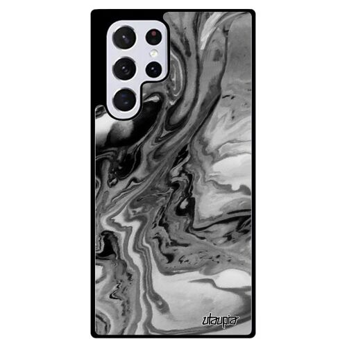 Coque S22 Ultra silicone peinture motif marbre souple portable authentique fond jolie acrylique gris matiere case de Samsung galaxy