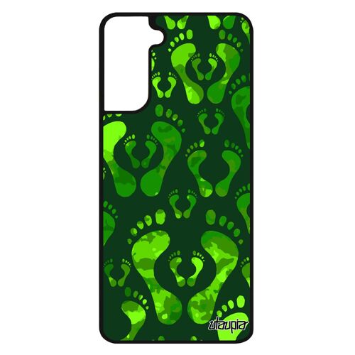 Coque S21 Fe En Silicone Trace De Pas De Protection Motif Empreinte Plage Original Vert Couleur Colore Made In France Samsung Galaxy