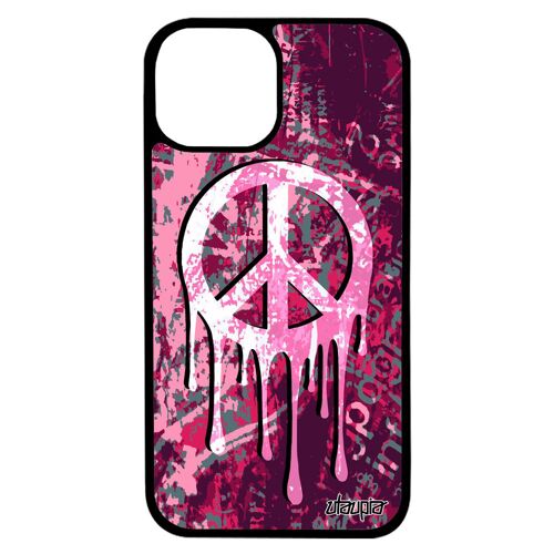 Coque Pour Iphone 13 Silicone Peace And Love Portable Rasta Souple Hippie 4g Rose Reggae Yoga Symbole Ragga & Made In France