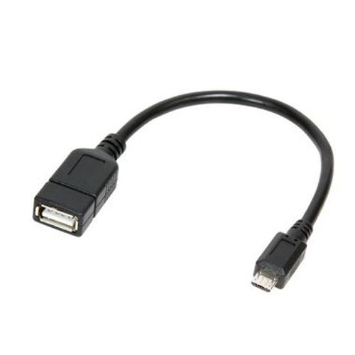 Rallonge Port micro USB B mâle / USB A femelle 15 cm noir