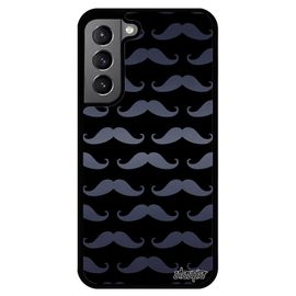 Coque Moustache Samsung Galaxy S22+ Plus Silicone Homme Imprime Design Etui Gris Pipe Peinture Chapeau Melon De Made In France