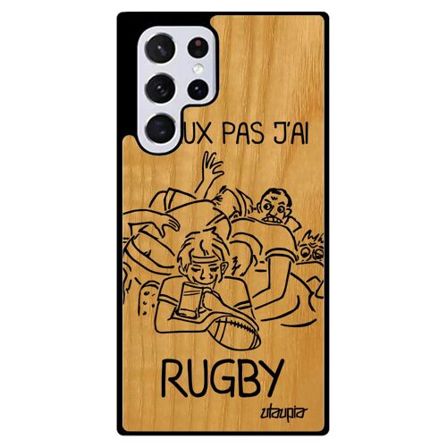 Coque Pour Samsung S22 Ultra Bois Silicone J'peux Pas J'ai Rugby Bande Dessinée Case Humour Comique Mobile Drole Etui Sport Galaxy