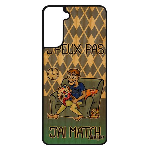 Coque Pour Samsung Galaxy S21 Fe Bois Silicone J'peux Pas J'ai Match Handball Coupe Du Monde Etui Football Bleu Basket Humour Foot