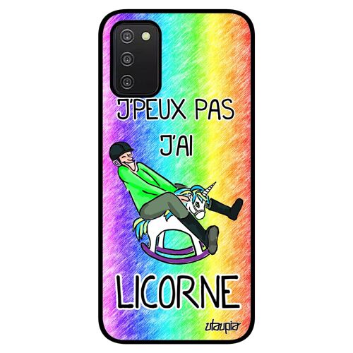 Coque A03s Silicone Humour J'peux Pas J'ai Licorne Humoristique De Protection Humour Solide Arc En Ciel Comique Bd Et Samsung Galaxy