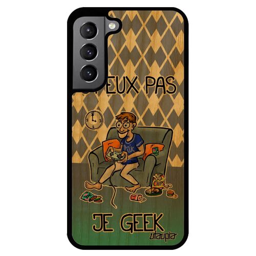 Coque Bois Naturel S22 Silicone J'peux Pas Je Geek Drole Souple Etui Humour Play Jeux Video Je Rigide Jpeux Pas Cher Samsung Galaxy