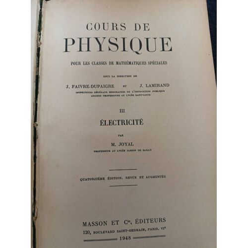 Cours De Physique Iii Électricité