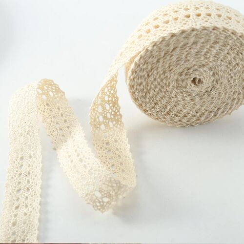 20m Ruban De Dentelle Garniture De Dentelle De Coton - Crochet Décoratif Vintage Pour L'artisanat De Couture