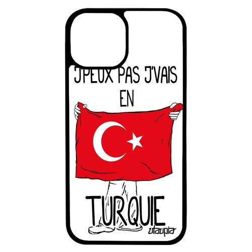 Coque Iphone 13 Pro Max Silicone J'peux Pas J'vais En Turquie Jo Coupe Du Monde Euro Foot Football Drapeau Turque Portable
