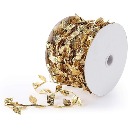 43,7 Verges Feuille D'or Garniture Rubans Pour L'artisanat Et Les Décorations
