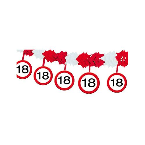 Guirlande anniversaire 18 ans 400x20cm Taille Unique
