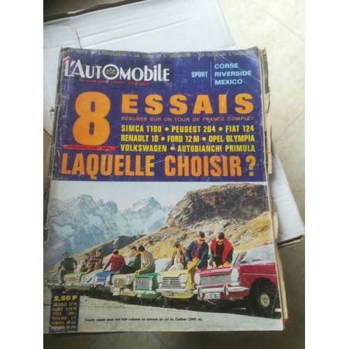 L Automobile Magazine 260 De 1967 Vw 1300,Renault 10,Fiat 124,Simca 1100,Ford 12m,Peugeot 204,Opel Olympia,Autobianchi Primula,Corse