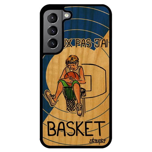 Coque Silicone S22+ Plus Bois J'peux Pas J'ai Basket Telephone Basketball Euro Drole Bande Dessinée Noir Bleu 4g De Samsung Galaxy