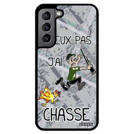 Coque En Silicone Samsung Galaxy S22+ Plus J'peux Pas J'ai Chasse De Protection Motif Comique Humoristique Bande Dessinée Poule Gris