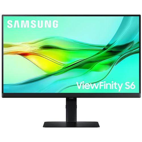 Samsung ViewFinity S6 S24D600UAU - S60UD Series - écran LED - USB - 24" - 2560 x 1440 QHD @ 100 Hz - IPS - 350 cd/m² - 1000:1 - HDR10 - 5 ms - HDMI, DisplayPort - noir