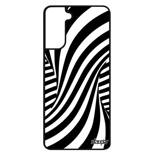 Coque silicone illusion d'optique Samsung Galaxy S21 FE cover smartphone magie 3d portable art visuel noir bicolore TPU effet de