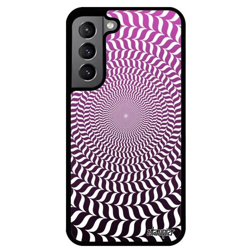 Coque en silicone S22 illusion d'optique cover graphique effet portable 4G rose magique rond spirale de protection Samsung galaxy
