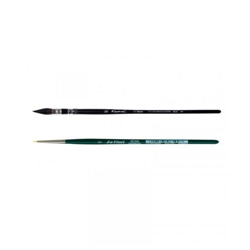 2 Pinceaux - Aquarelle - Softaqua - Petit-Gris - Série 805 - Raphaël - Da Vinci - Nova