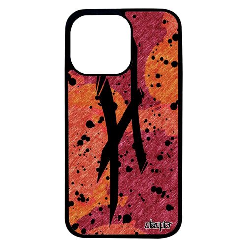 Coque iPhone 13 pro silicone Signe du zodiaque poisson cadeau de noel noir telephone bumper prediction univers tache d'encre