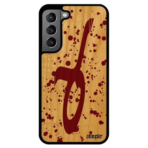 Coque bois Galaxy S22 silicone Signe du zodiaque taureau souple fille astrologique Rouge univers housse 4G de made in France Samsung