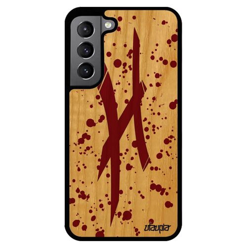 Coque Signe Du Zodiaque Poisson S22 Bois Silicone Cadeau De Noel Rouge Peinture Calligraphie Solide Univers Original Samsung Galaxy
