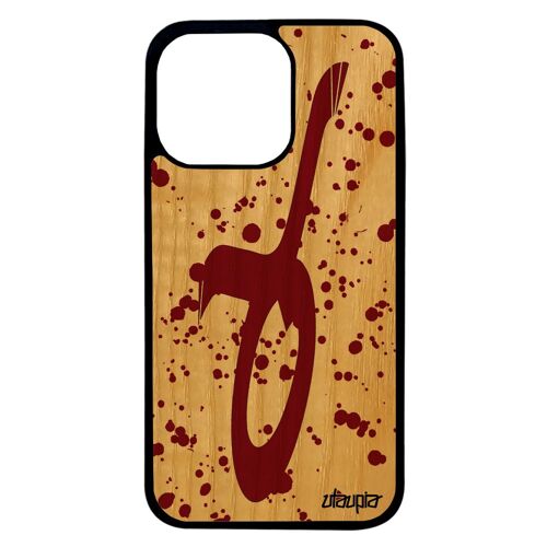 Coque Signe Du Zodiaque Taureau Iphone 13 Pro Bois Silicone Astrologique Univers Horoscope Tache D'encre Calligraphie Housse