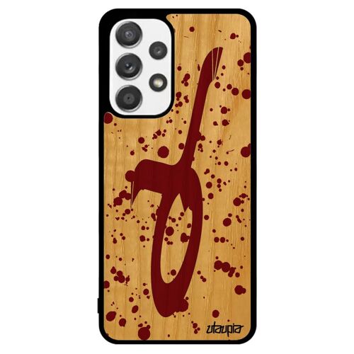 Coque Galaxy A53 En Bois Silicone Signe Du Zodiaque Taureau Calligraphie Fille Univers Dessin Horoscope Sm-A536e Rouge Motif Samsung