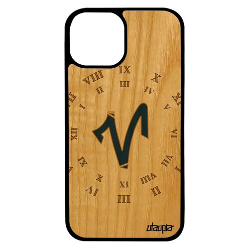 Coque Iphone 13 Mini En Bois Silicone Signe Belier Femme Du Zodiaque Mobile Univers Souple Ascendant Unique Bleu Galaxie Noir