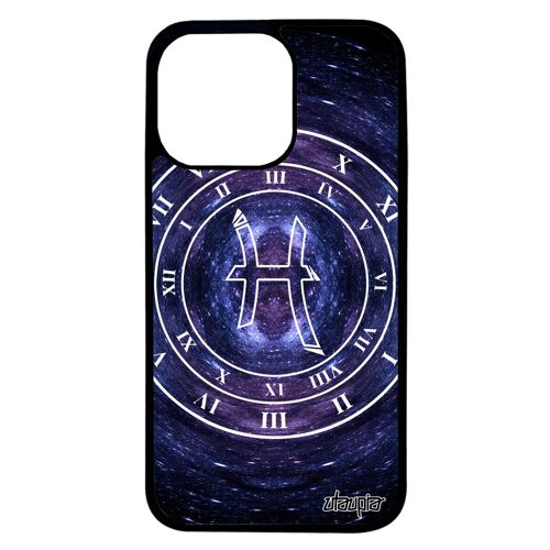 Coque telephone iPhone 13 pro silicone Signe astrologique poisson horoscope motif univers 4G Bleu du zodiaque galaxie case de