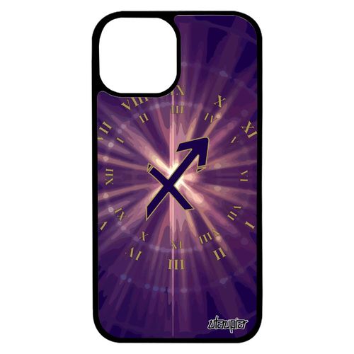 Coque Iphone 13 Mini Silicone Signe Sagittaire Horoscope Univers Du Zodiaque Soleil Astrologique Violet Sidérale Rigide Homme