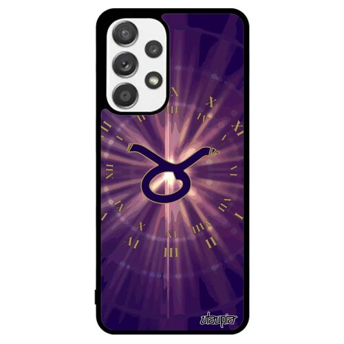 Coque Silicone A53 Signe Taureau Etoiles Etui De Protection Astrologique Smartphone Violet Du Zodiaque Homme Soleil Samsung Galaxy