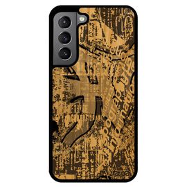Coque Samsung S22+ Plus Bois Silicone Street Art Peinture Tagué Fond Pas Cher Smartphone Case Gris Telephone Tag Etui Cadeau Galaxy
