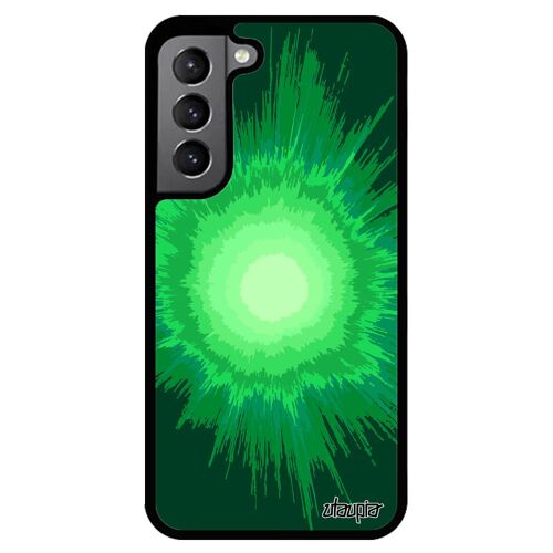 Coque explosion antichoc Galaxy S22 en silicone texture case soleil espace personnalisé vert original motif made in France Samsung