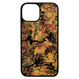 Coque De Protection Iphone 13 Bois Silicone Marbre Coloré Portable Forme Fantaisie Frêne Motif 4g Texture Peinture Gris Dessin