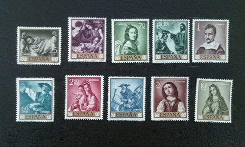 Timbre Espagne Yt 1083 A 1092 Séries: Peintres - Francisco De Zurbarán 1962