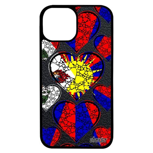 Coque Antichoc Iphone 13 Pro Max Silicone Drapeau Tibet Tibetain Asie Housse Zen Bouddha Coeur Telephone Smartphone I Love Tpu