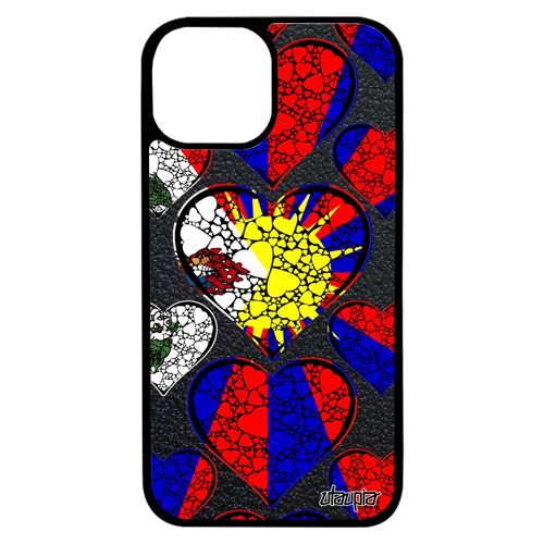 Coque Rigide Iphone 13 Mini Silicone Drapeau Tibet Tibetain I Love Dessin Bouddha 128 Go Asie Housse Zen Bouddhisme Noir