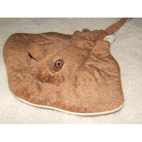 Raie Manta Peluche Marron Beige 44 Cm