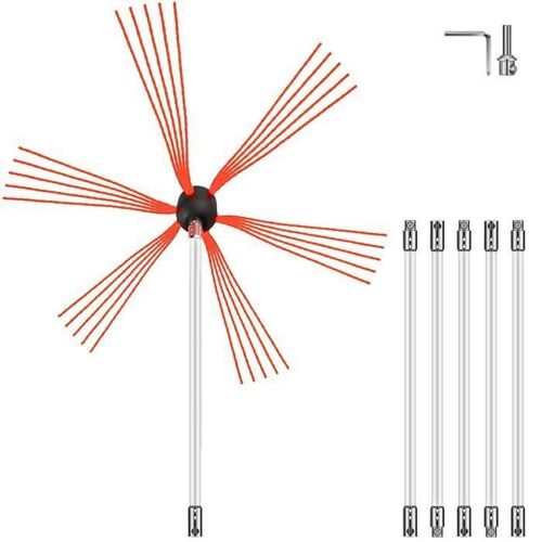 Brosse de Cheminée de 6m - VEVOR - Kit de Ramonage en Nylon pour Poêle à Pellet